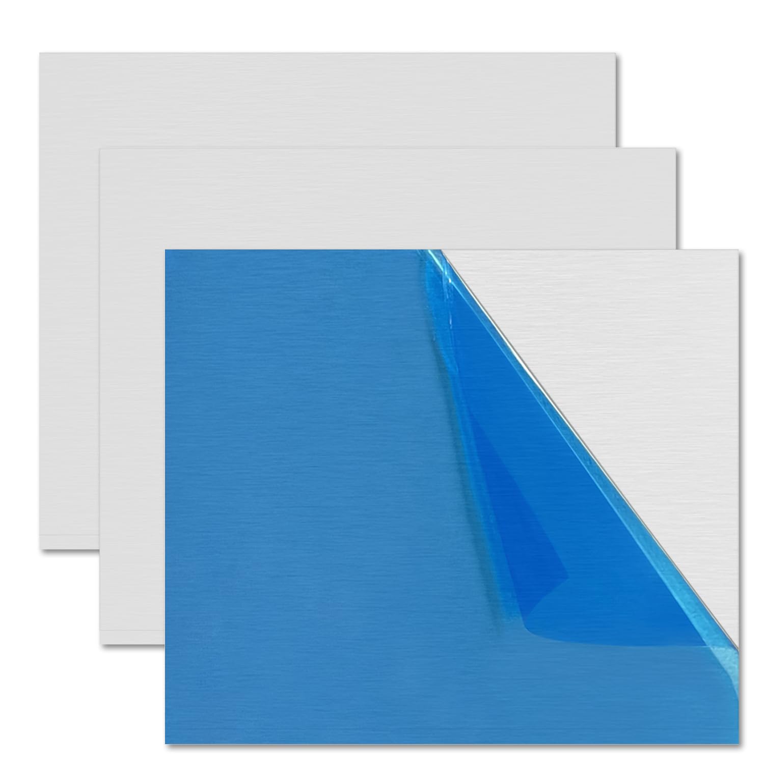 6061 Aluminum Sheet - 3 Pack, 6x6" -1