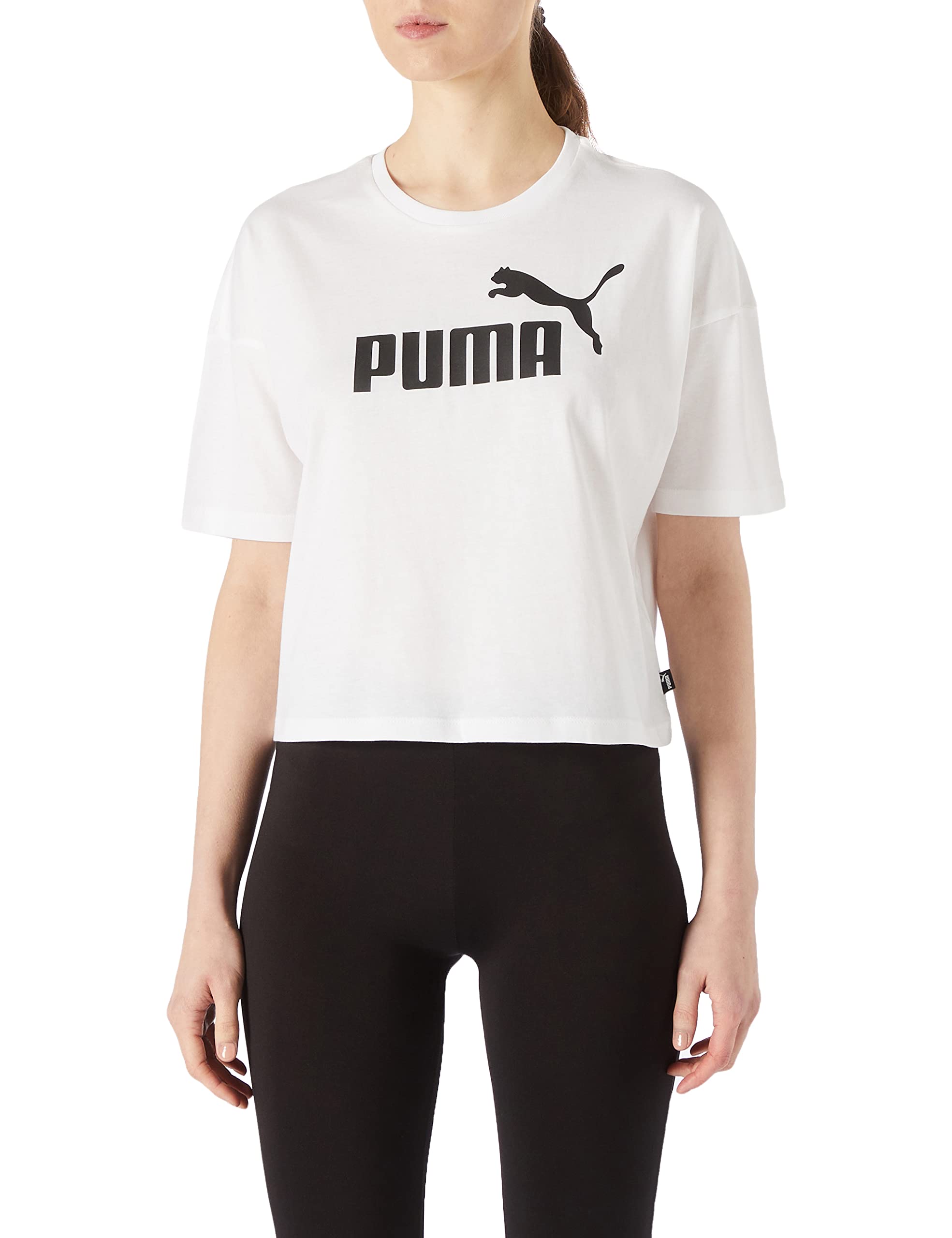 PUMAWomens Essentials Cropped Logo T-Shirt