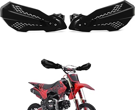 Motorcycle Hand Guards Universal, Hand Guard Mount Kit Adjustable, 7/8 IN 22 MM 11/8 IN 28MM, Dustproof, Rainproof and Dropproof, for Motocross, Vintage Motorcycle, ATV Black