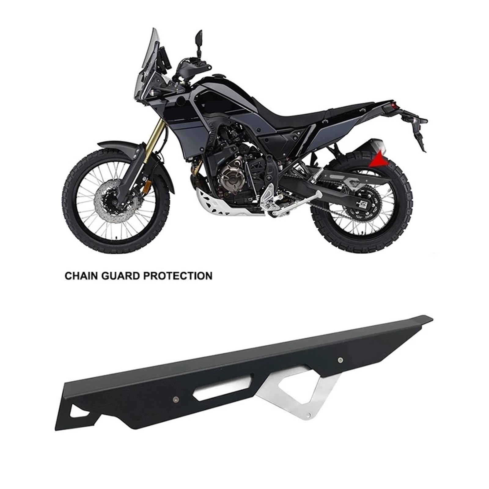 Osłona Łańcucha Motocyklowego Paska Pasuje Do Yamaha Tenere 700 XTZ690 T700 2019-2023 osłona zębatki silnika łańcucha