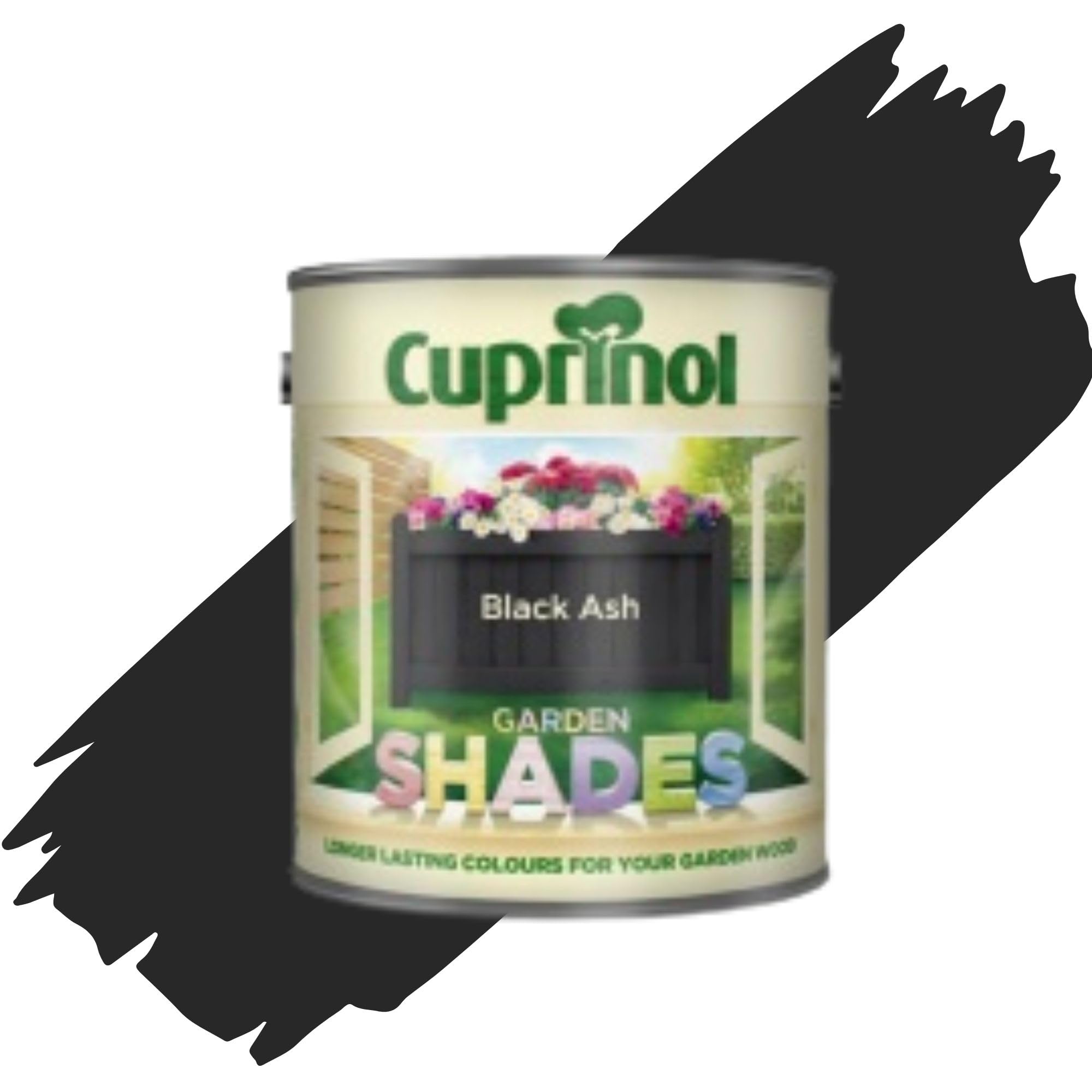 AOC24 1L Garden Shades Fence Paint, Outdoor Wood Paint For Garden Sheds, Furniture, Fences, Exterior Wood, Water Based Paints For Outdoor Surfaces, Brick, Pots (Black Ash)