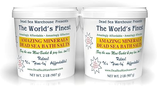 Dead Sea Warehouse Amazing Minerals - Sales de baño del Mar Muerto - 2 libras - Alto contenido mineral - Hidratan y calman - Alivio natural de la