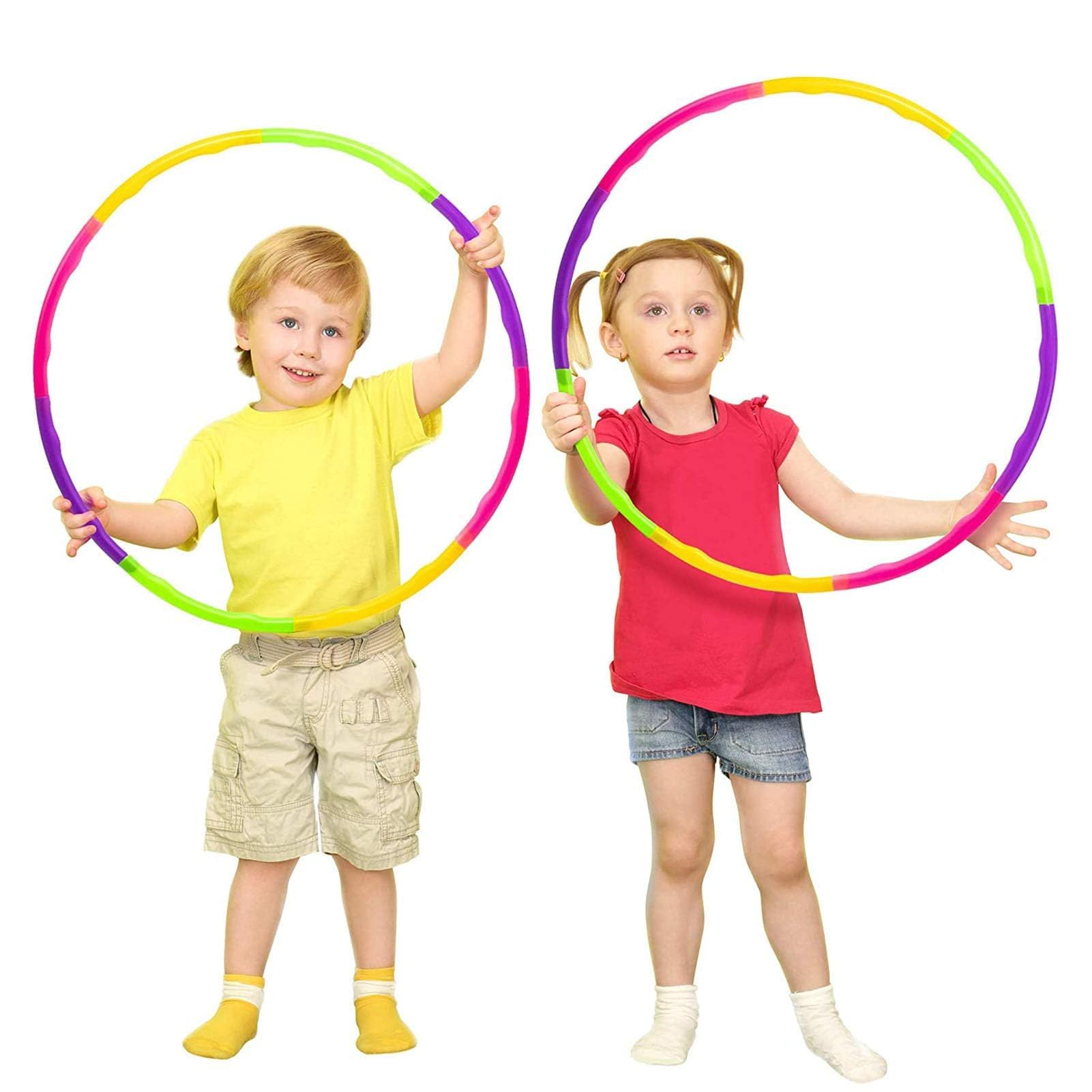 TaimeiMao Hula Hoop per Bambini, Hula Hoop Fitness, Cerchio di Fitness Rimovibile Splicing 8 Sezioni, Cerchio Ginnastica Ritmica, Hula Hoop per Ginnastica da Dimagrire, Danza, Giochi