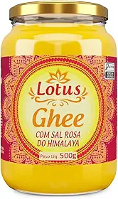 Ghee Lotus com Sal Rosa 500g Zero Lactose - Manteiga Clarificada Gourmet - Ayurveda