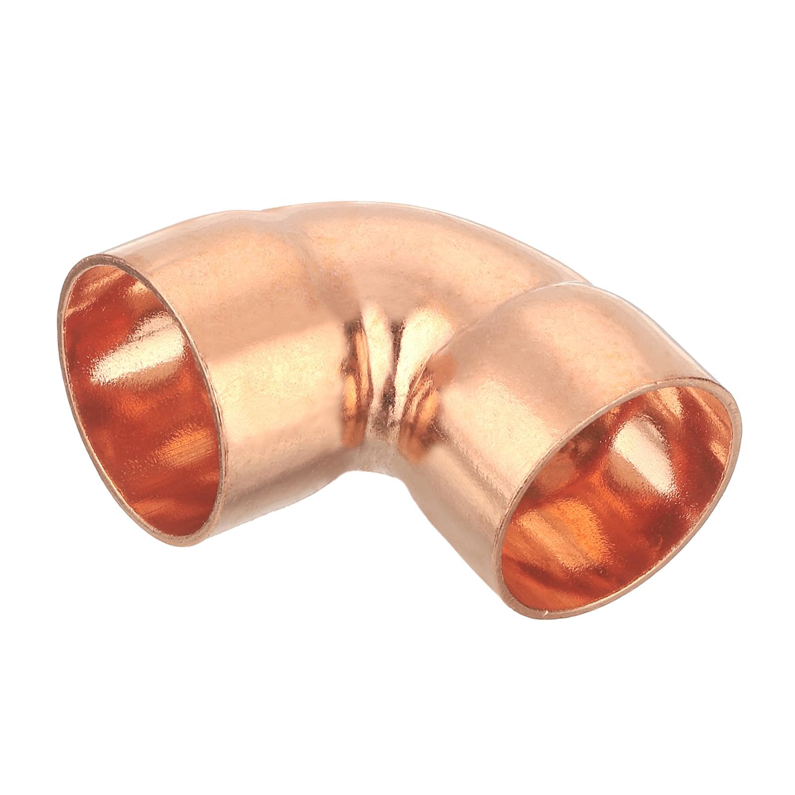 Unifizz 1Pcs 28mm ID 1.2mm Thick 90 Degree Copper Elbow Short Turn Pipe Fitting Connector for Plumbing Refrigeration and Air Conditioning