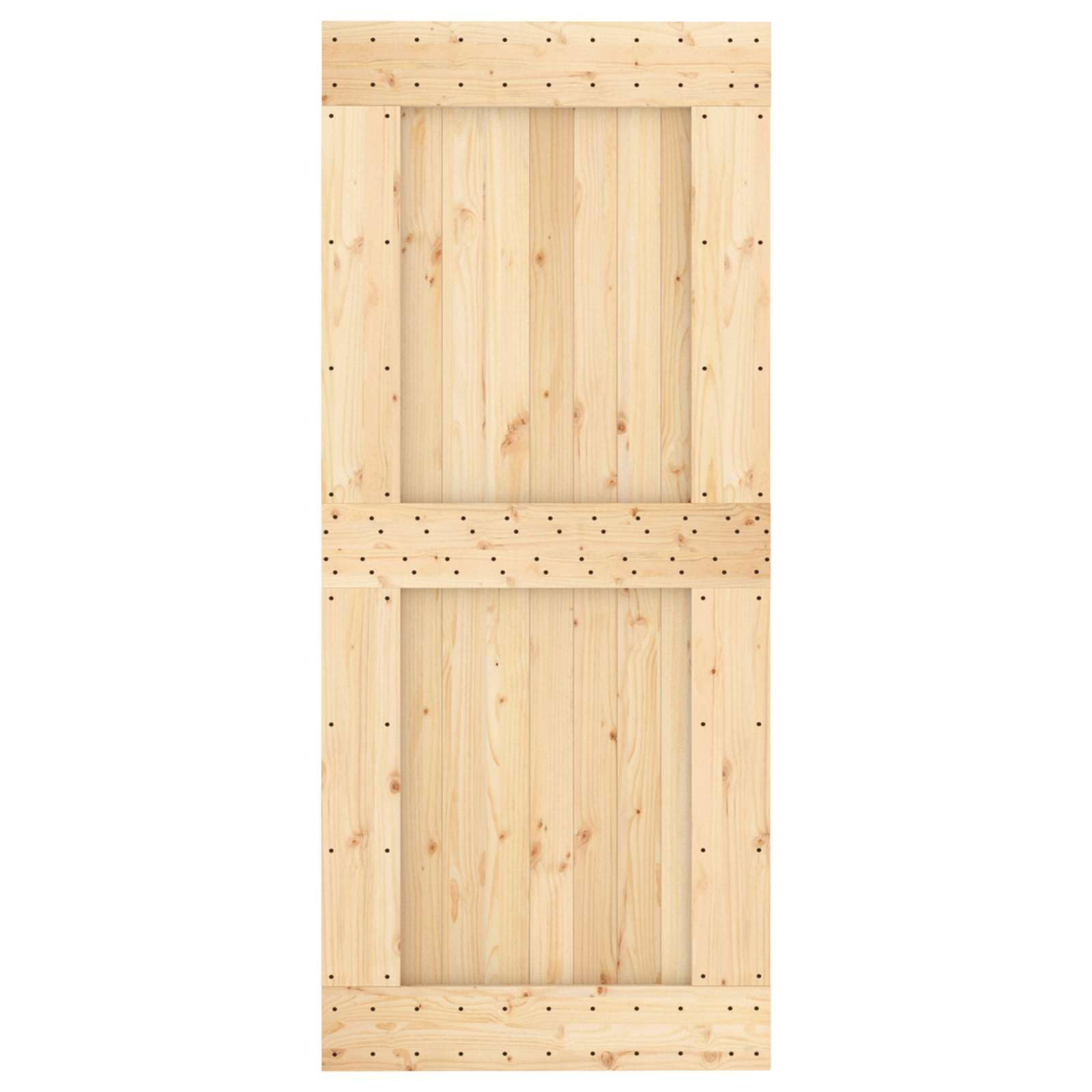 vidaXL Tür NARVIK Natur 90 x 210 cm Massivkiefer, Moderner rechteckiger Tür, aus massivem Kiefer, platzsparend, stylischer Raumteiler, funktionales Design
