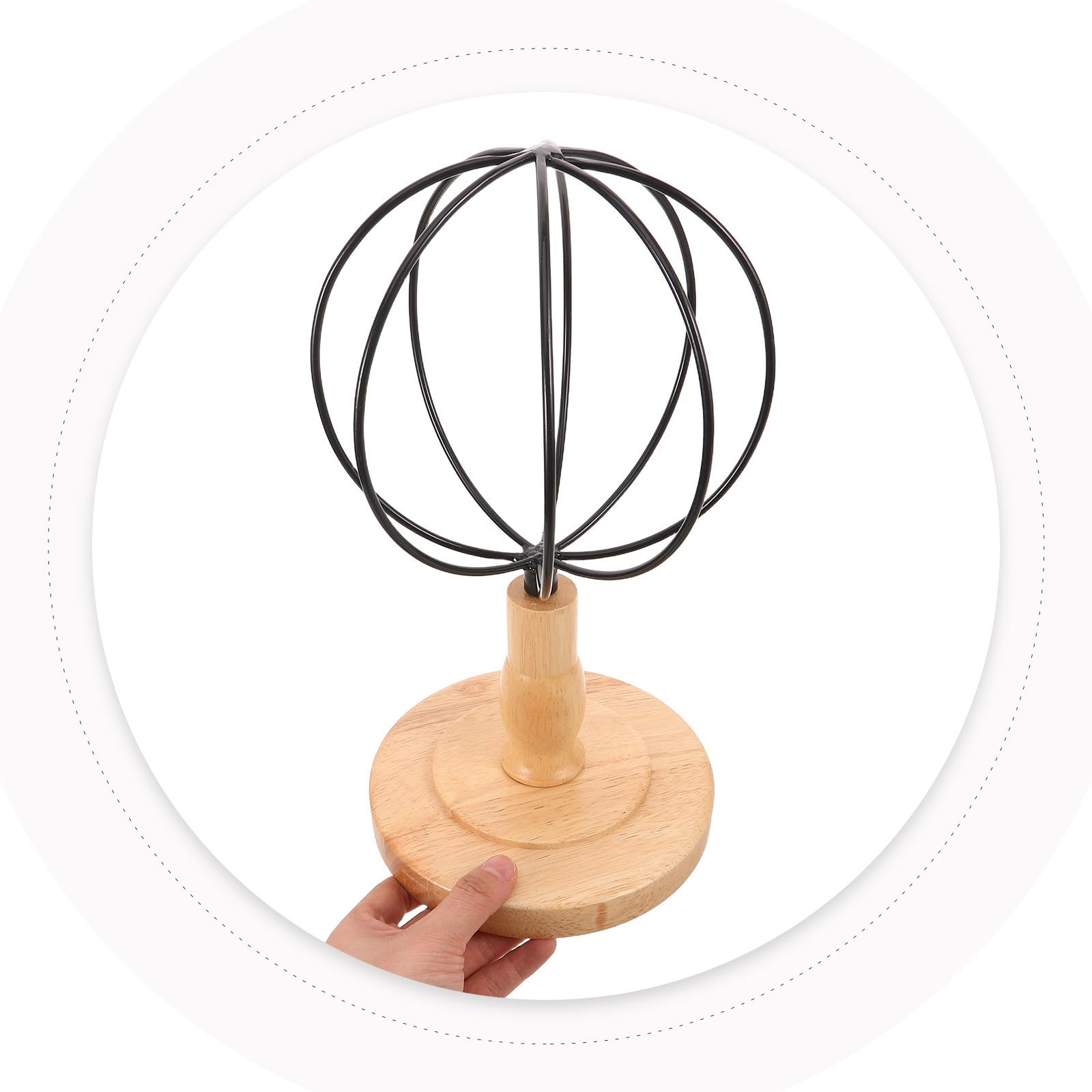 ABOOFAN Espositore con Base in Legno Smontabile in Ferro per Cappelli