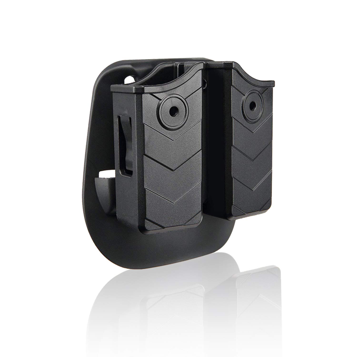 efluky Porta Caricatore Tasca Portacaricatori Porta Caricatore per Fondina Golck 17 19/Beretta 92 96 FS/CZ 75 Tactical Sports/Walther P99/Sig Sauer p226/H&K, Paddle 60° Regolabile