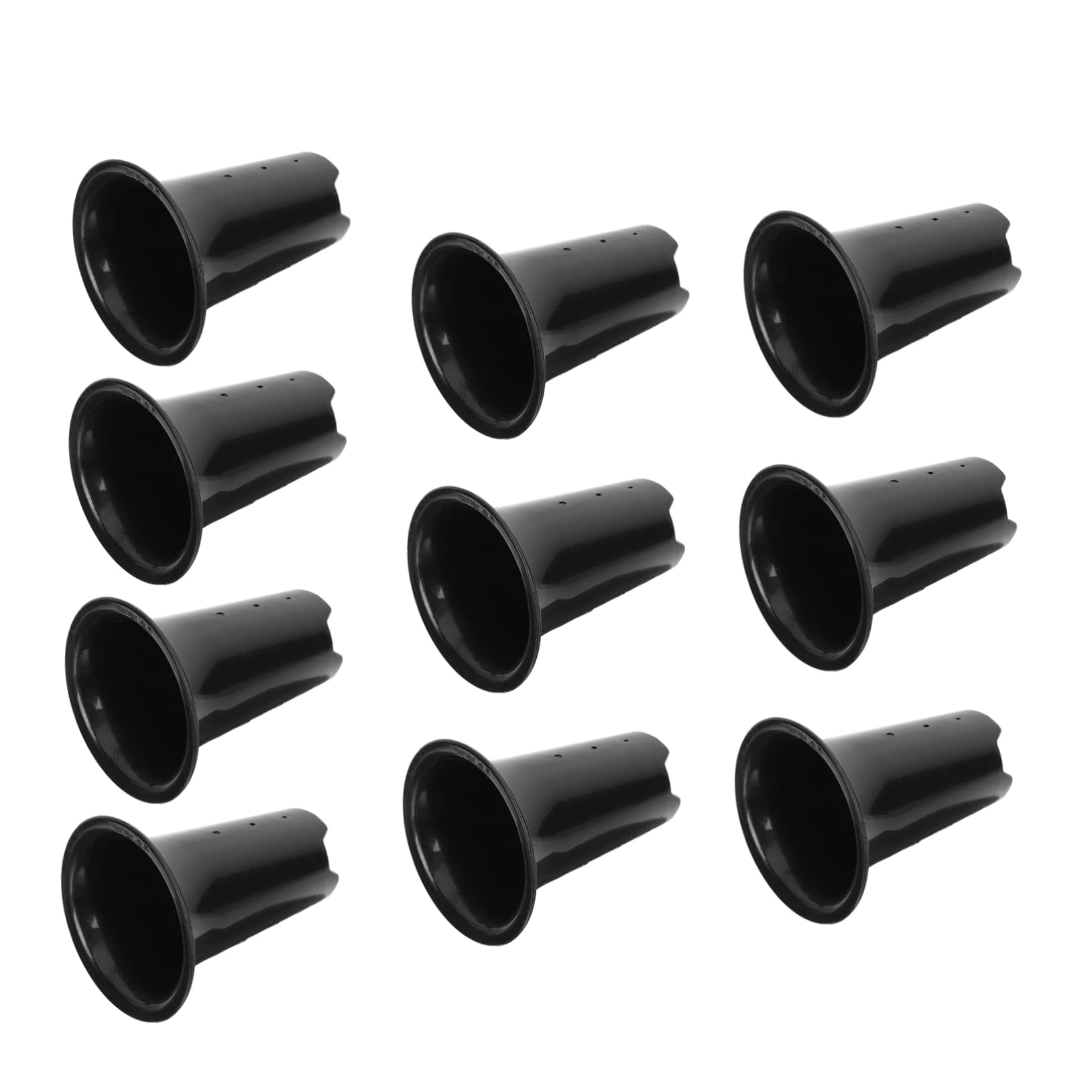 Lot de 10 Pots D’orchidées Respirants Noirs 15 Cm Trous De Drainage pour Jardin Intérieur, Contrôle Racinaire Et Culture Saine des Plantes en Plastique Épais