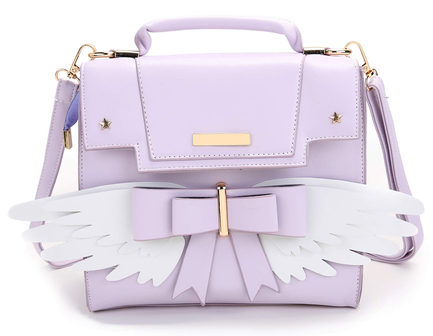JHVYF Women's Cute Wings Bow Top Handle Cross Body Shoulder Bags Girls Kawaii Handbag