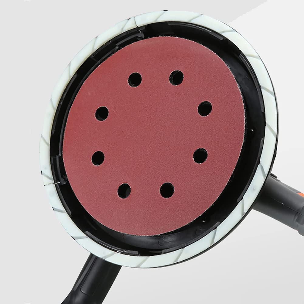 Pulidora de paredes, lijadora de paneles de yeso de 1390 W con iluminación LED, lijadora de placas de yeso con velocidad ajustable, pulidora de paredes eléctrica con bolsa de vacío y tubo colector d