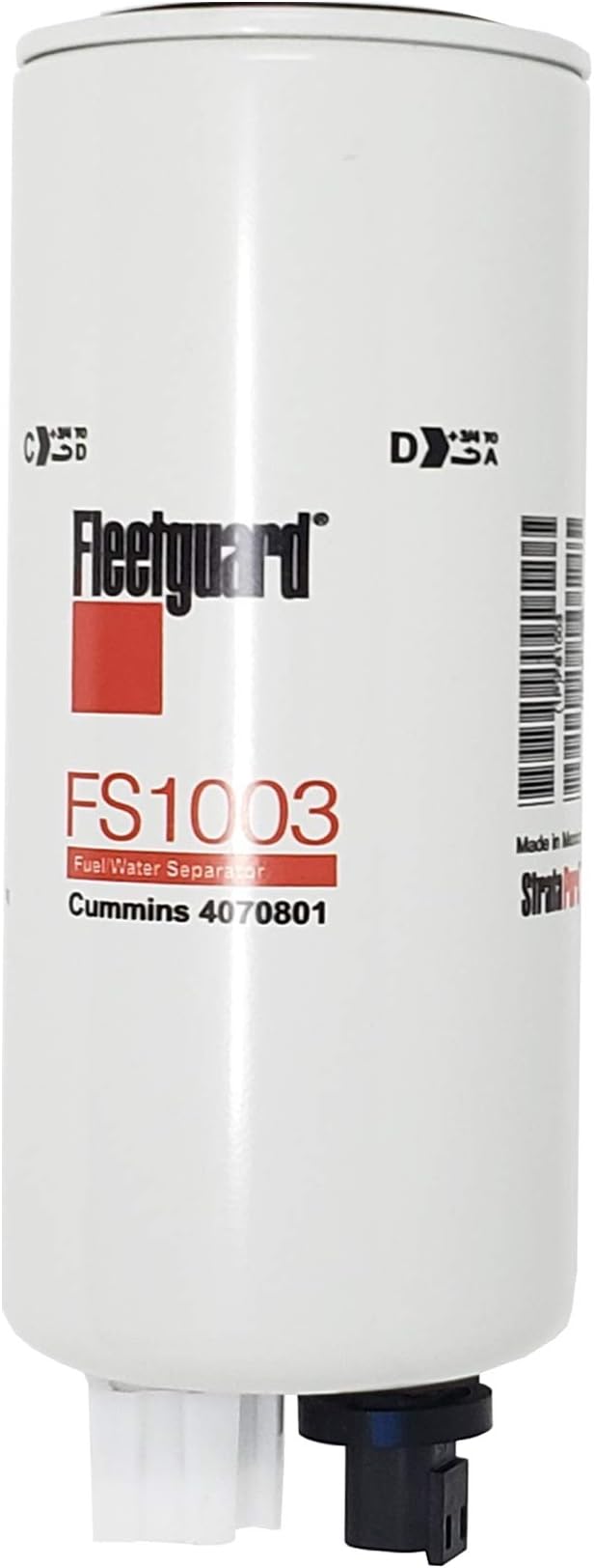 Fleetguard Separator Fuel/Water Spin On Part No: FS1003