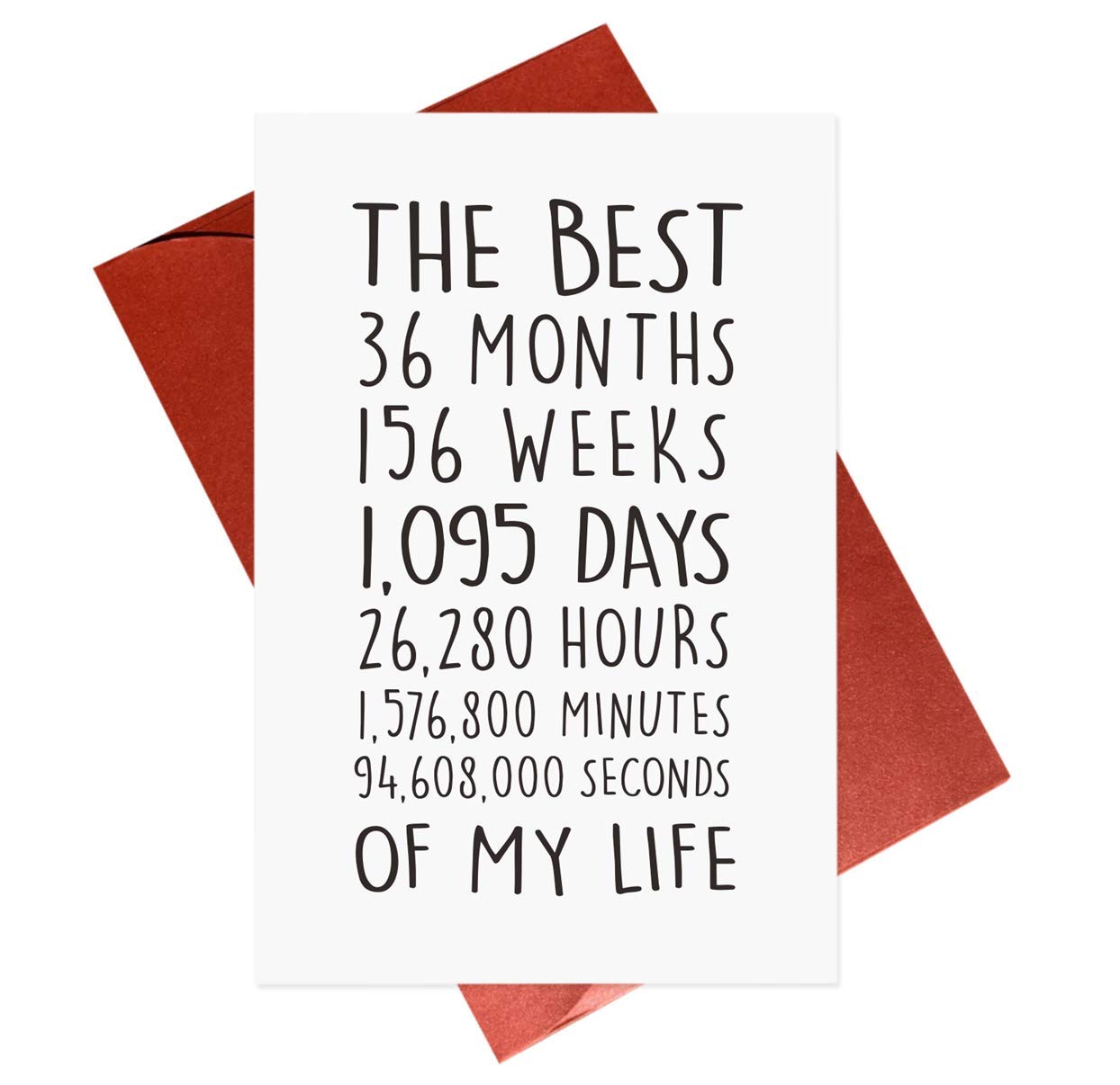 Amazon.com : 3 Year Anniversary Cards,Sweet 3rd Anniversary