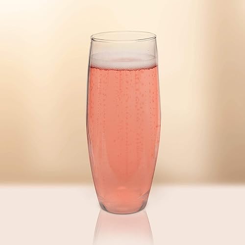 Miniatura 6 de DISCOUNT PROMOS Juego de 10 copas de champán ARC sin tallo, 9 oz. - Cachet, cristalería, cócteles - transparente