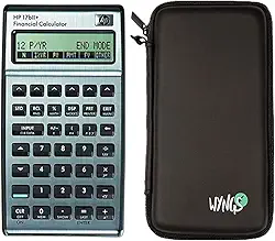 Calculadora financeira HP 17BII+ - 17B II Plus + capa protetora WYNGS preta