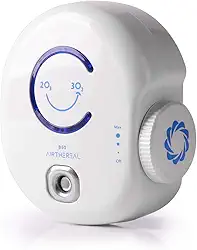 Airthereal Mini purificador de ar gerador de ozônio B50 - remove odores e esteriliza o ar em pequenos espaços de até 320 metros quadrados - Conecte o mini ionizador de ar, saída de ozônio ajustável de