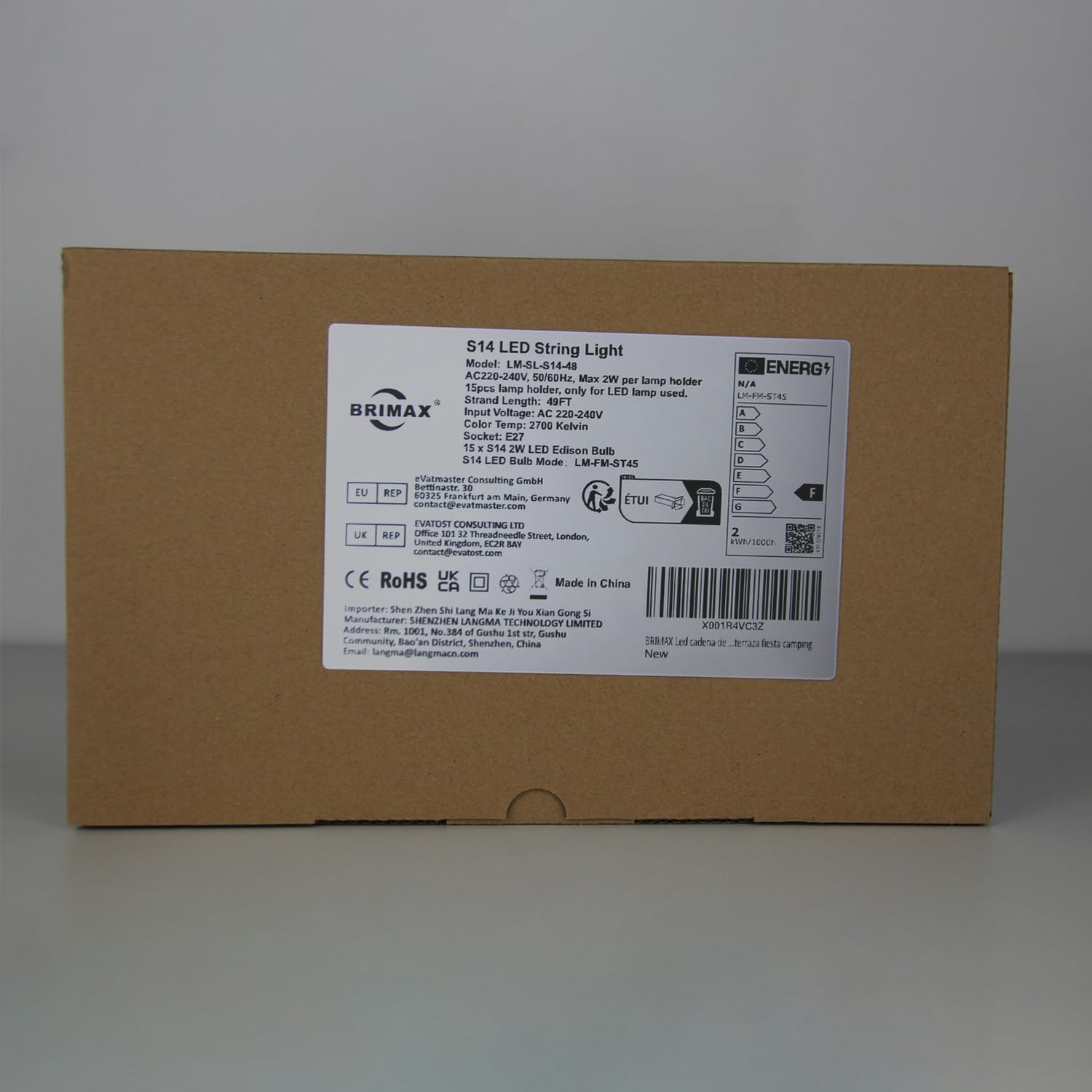 BRIMAX Product Box with Manufacturer Information