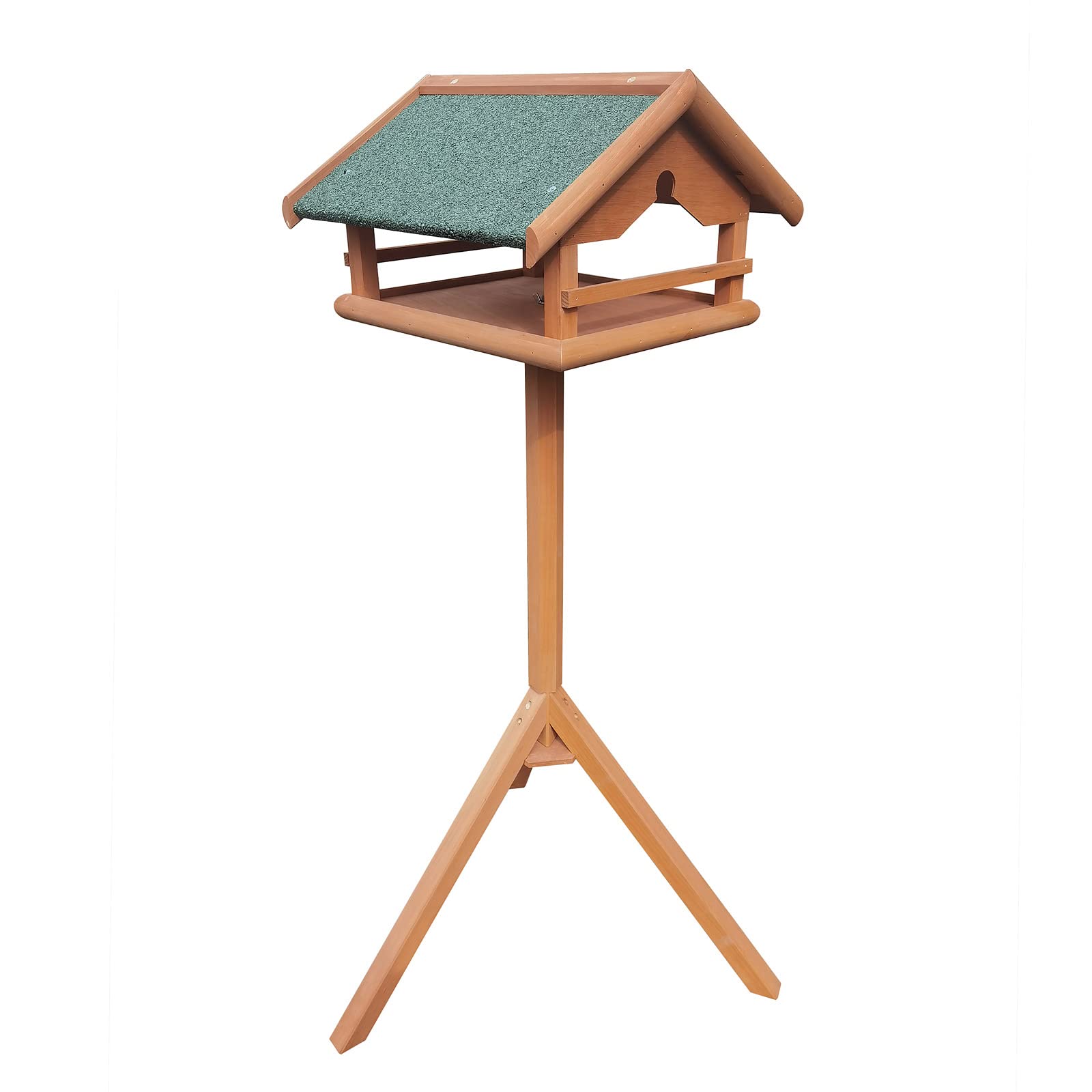 Comedero para pájaros con Soporte 119cm Hecho de Madera casa Aves alimentación alimentador