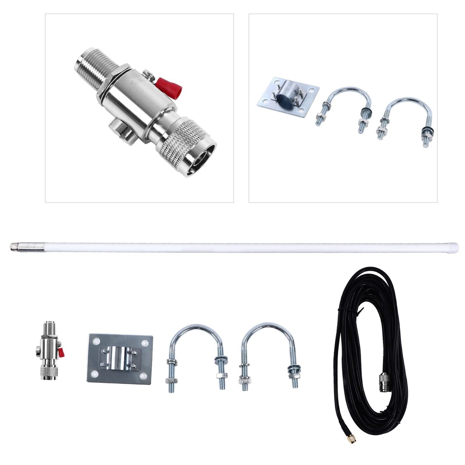 Kit de Antena Lora para Exteriores de Alto Rendimiento con Soporte de Pared Fijo para una Recepción de Señal Confiable
