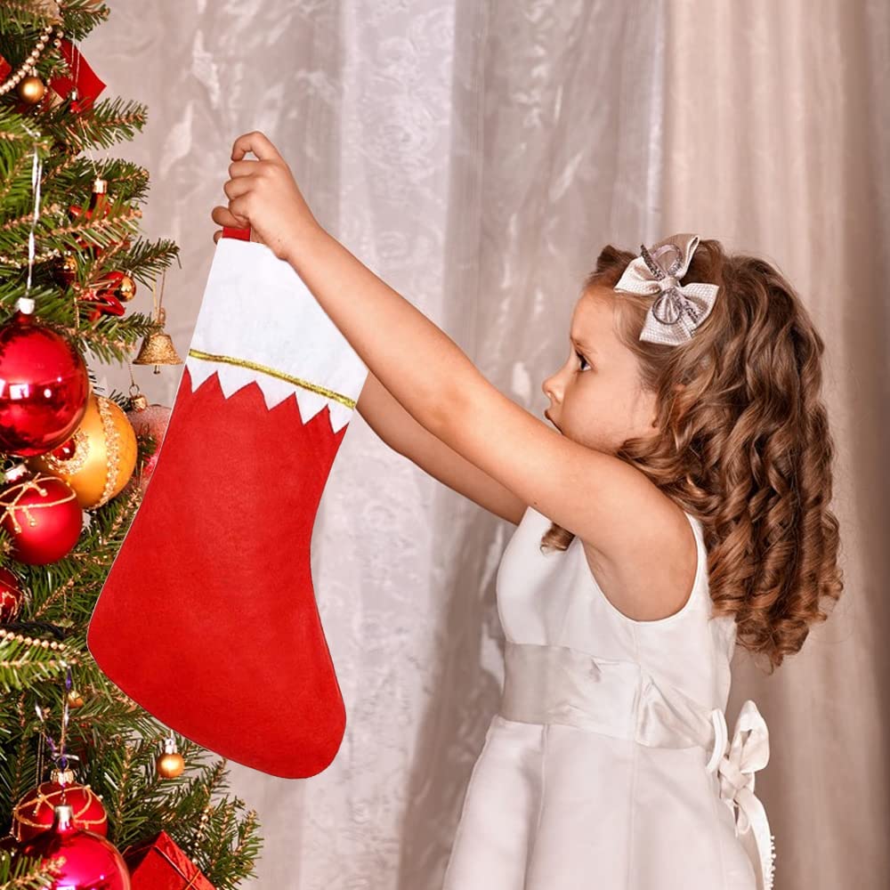 Meiwash Chaussette De Noël Tricotée Maille Torsadée - Blanche 37cm - Idéale Pour Décorations Et Cadeaux