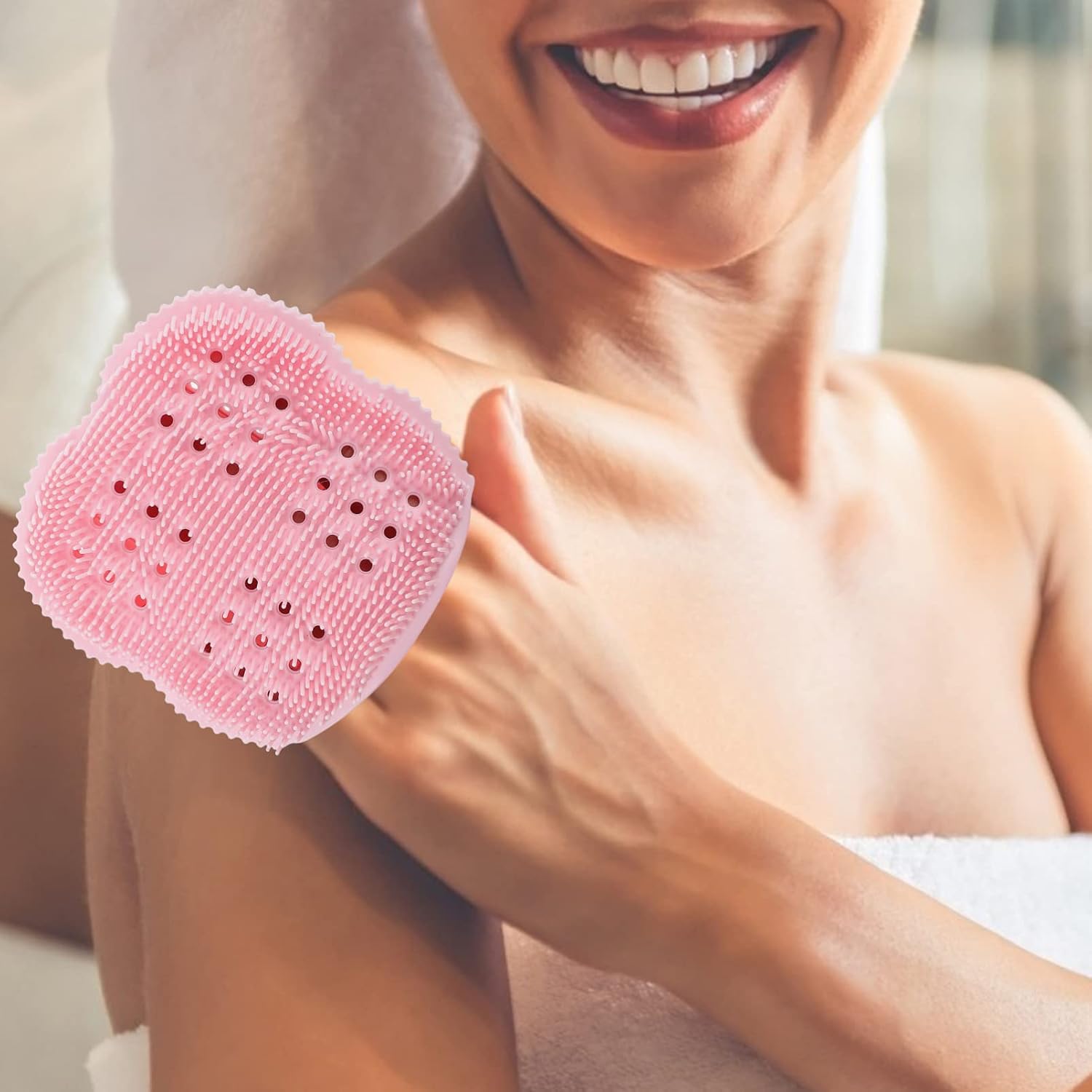 OSALADI 2pcs Silicone Body Scrubber Multi-Functional Exfoliating Brush for Bath and Shower Gentle Back and Scalp Cleaning Soft Material for Boys and Girls and Adults