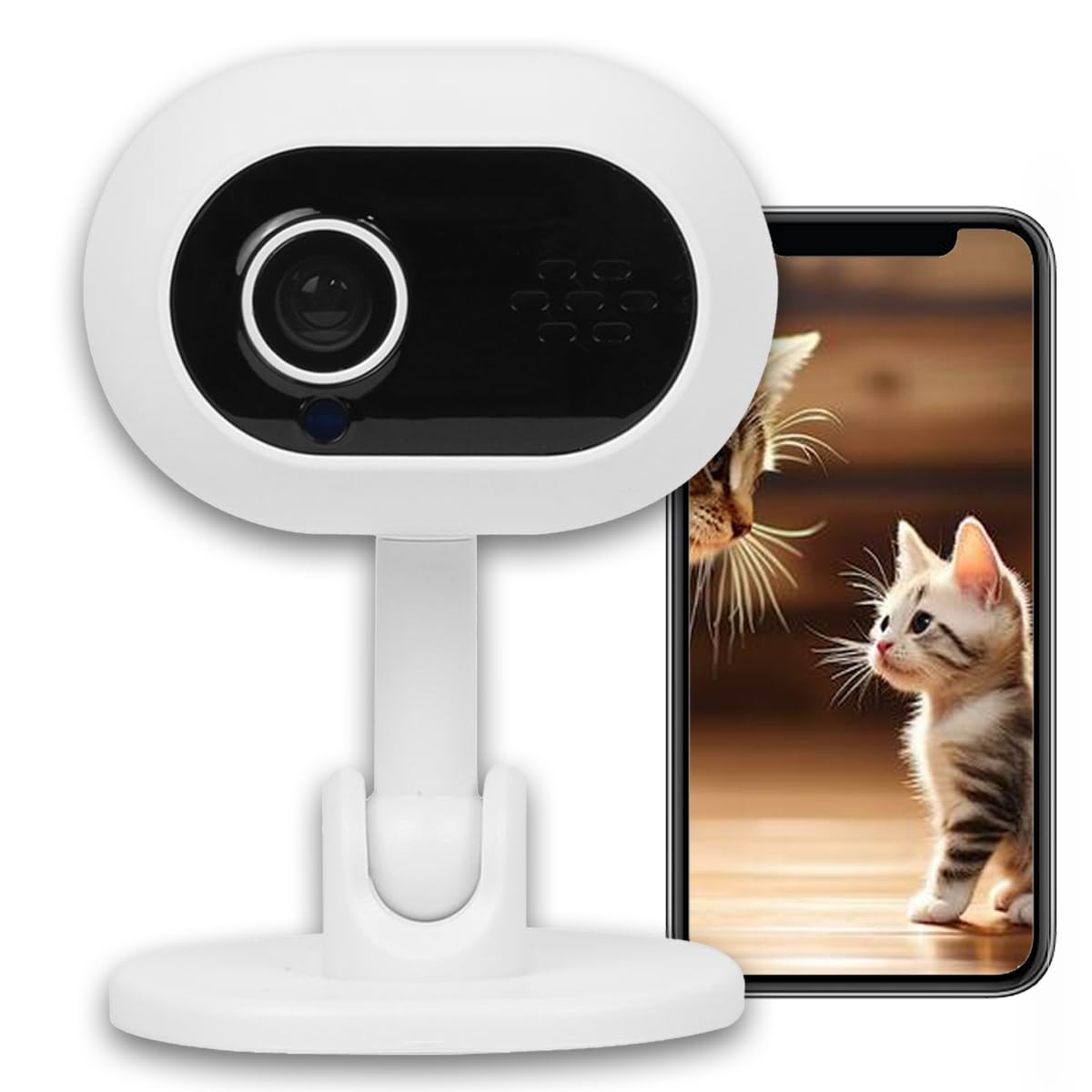 EatPitaya EatPitaya WiFi-Kameras 1080p HD-Kameras für die Sicherheit zu Hause Innen-/Außenkamera mit Bewegungsverfolgung für Baby- und Haustier-Pan-Wi-Fi-Smart-Home-Sicherheitskamera, Nachtsicht 2-Wege-Audio