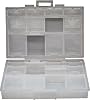Aidetek Box ALL-24 Halbtransparente Aufbewahrungsbox für Kleinteile Perlen Schreibwaren Schmuckkästchen Organizer für sortierte Teile 3 Größen 24 Fächer mit Deckel