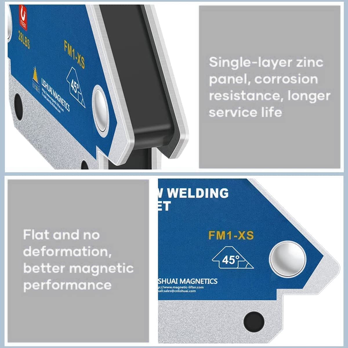 4Pcs Welding Magnets, 28lbs Magnetic Welding Holder Metal Positioning Arrow Welding Table Magnet Clamp, 45° 90° 135° Sturdy Working Power Welding Tool Set for Workshop