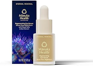 Manuka Health Regenerating Eye Serum with Manuka Honey, Bee Venom & Royal Jelly –15 ml / .51 oz –Under Eye Serumwith Hyaluronic Acid,Brightens, Hydrates and Smooths