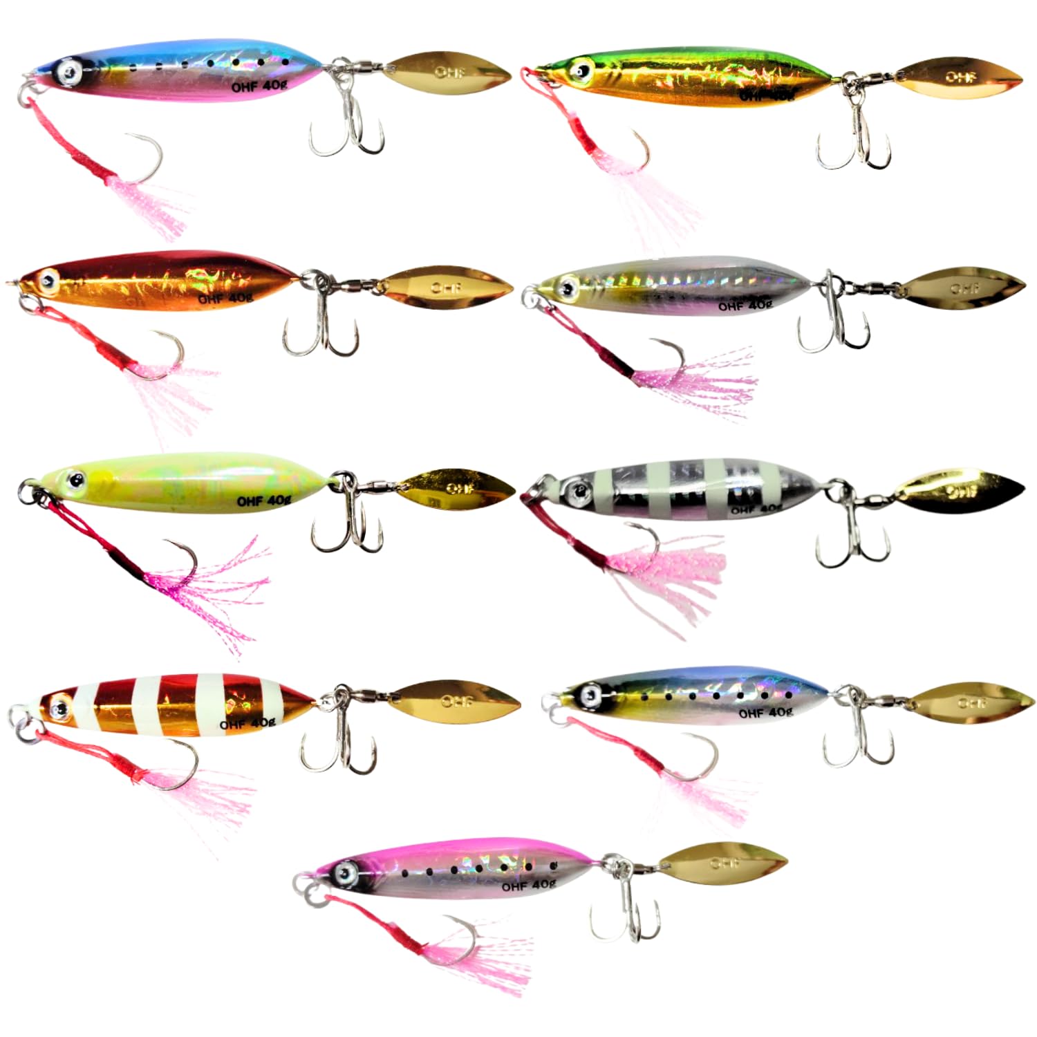Amazon.co.jp: OHF メタルジグ セット 9個セット 20g / 30g / 40g  