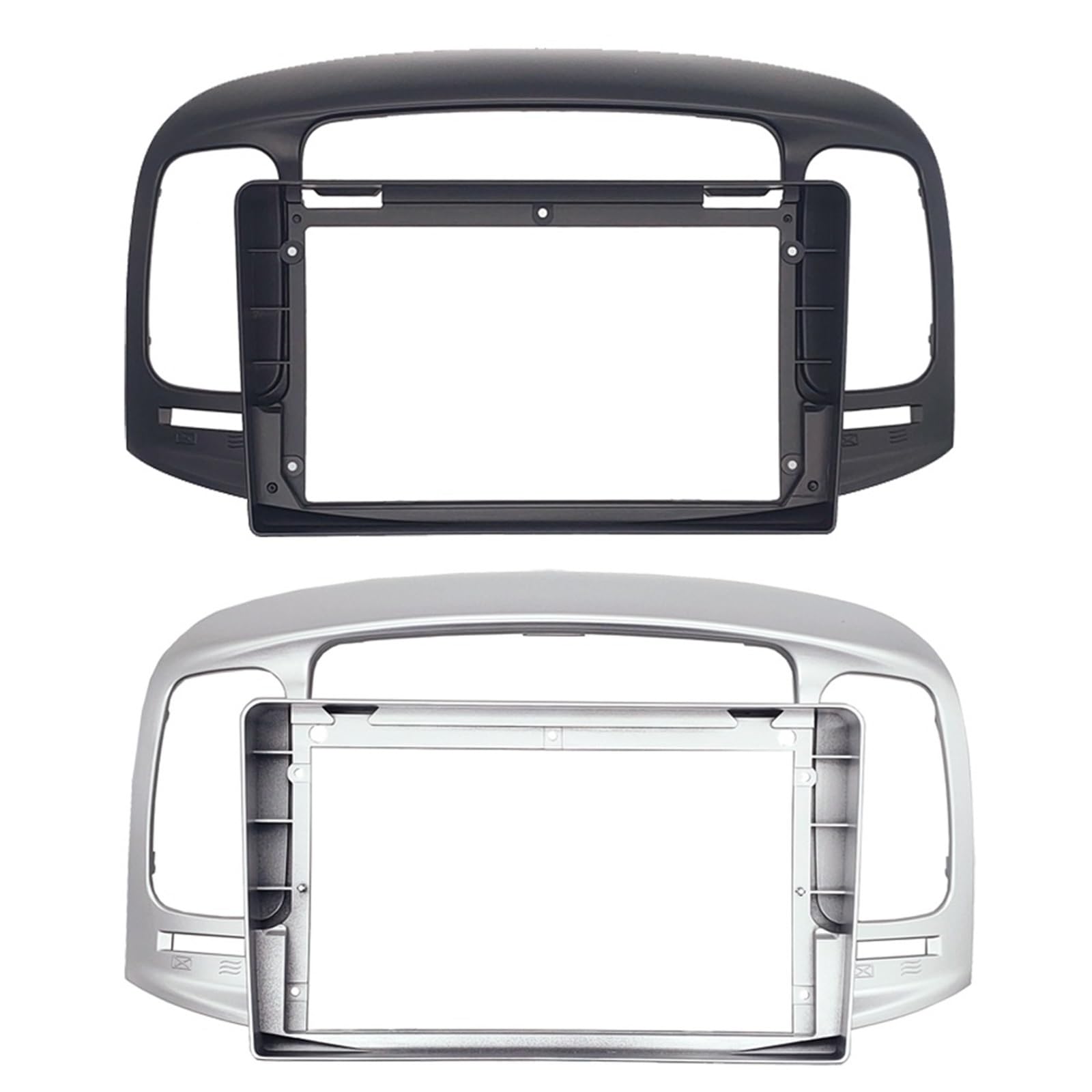 zaślepki radia Pasuje do HYUNDAI Accent 09-12 ramka stereo Adapter płyty montażowej zestaw przycinania ramek 2 Din wykończeniowa radia samochodowego(B)