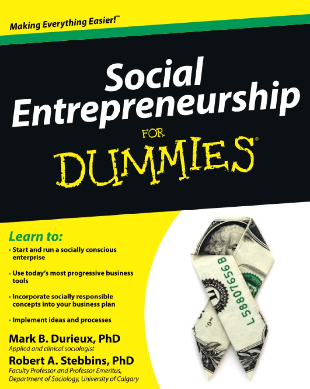 Social Entrepreneurship for Dummies by M Durieux PAPERBACK 9780470538081