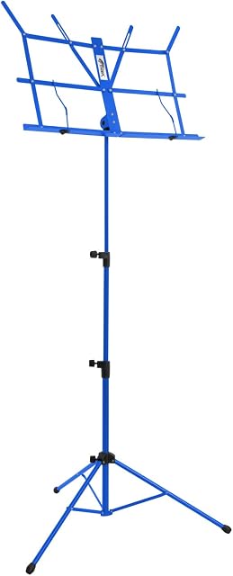 TIGER MUS49-BL Portable Folding Music Stand - Blue
