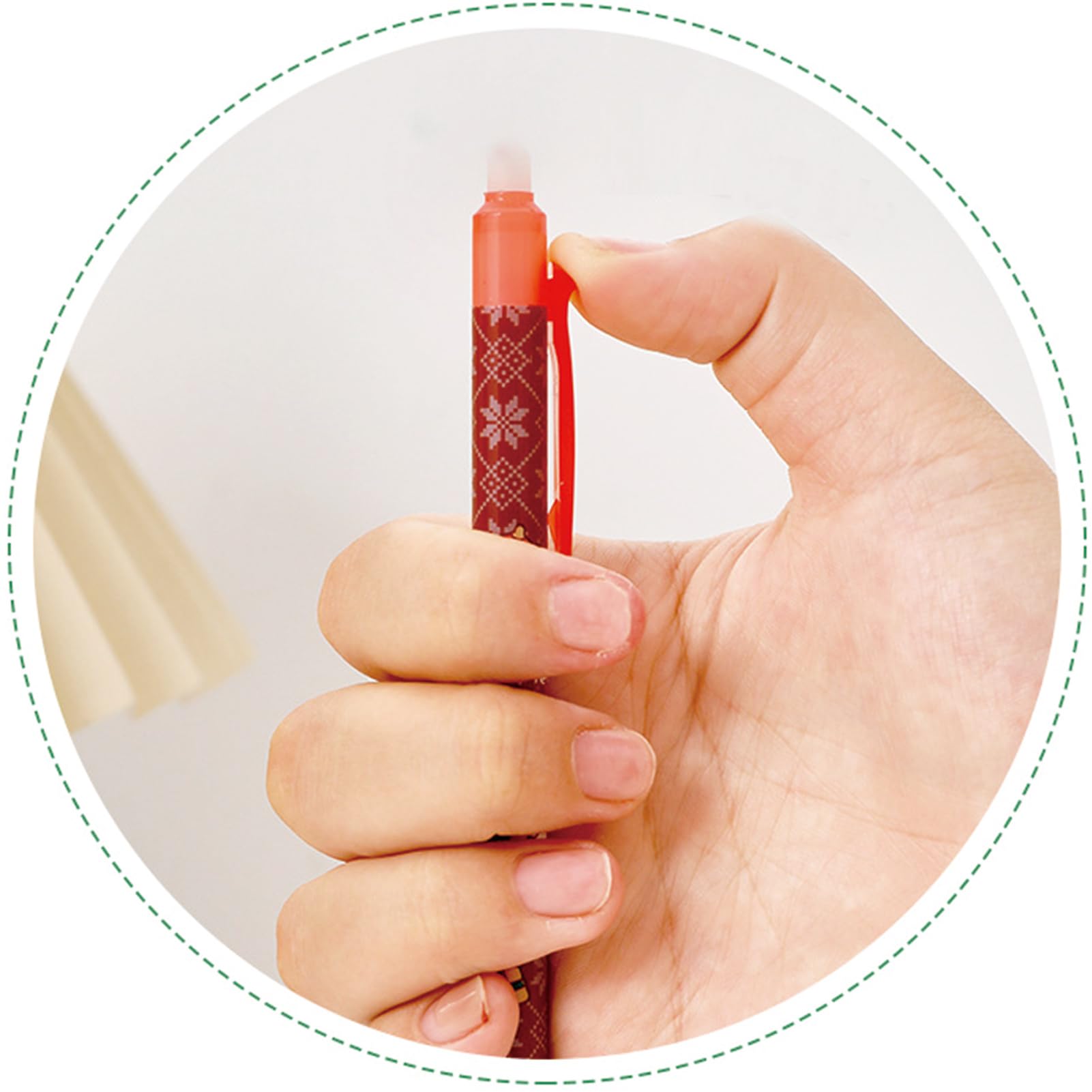 6 Pcs Cute Christmas Erasable Pens Xmas Retractable Pens Erasable Gel Ink Pens Cartoon Pen 0 5mm Blue — view 6