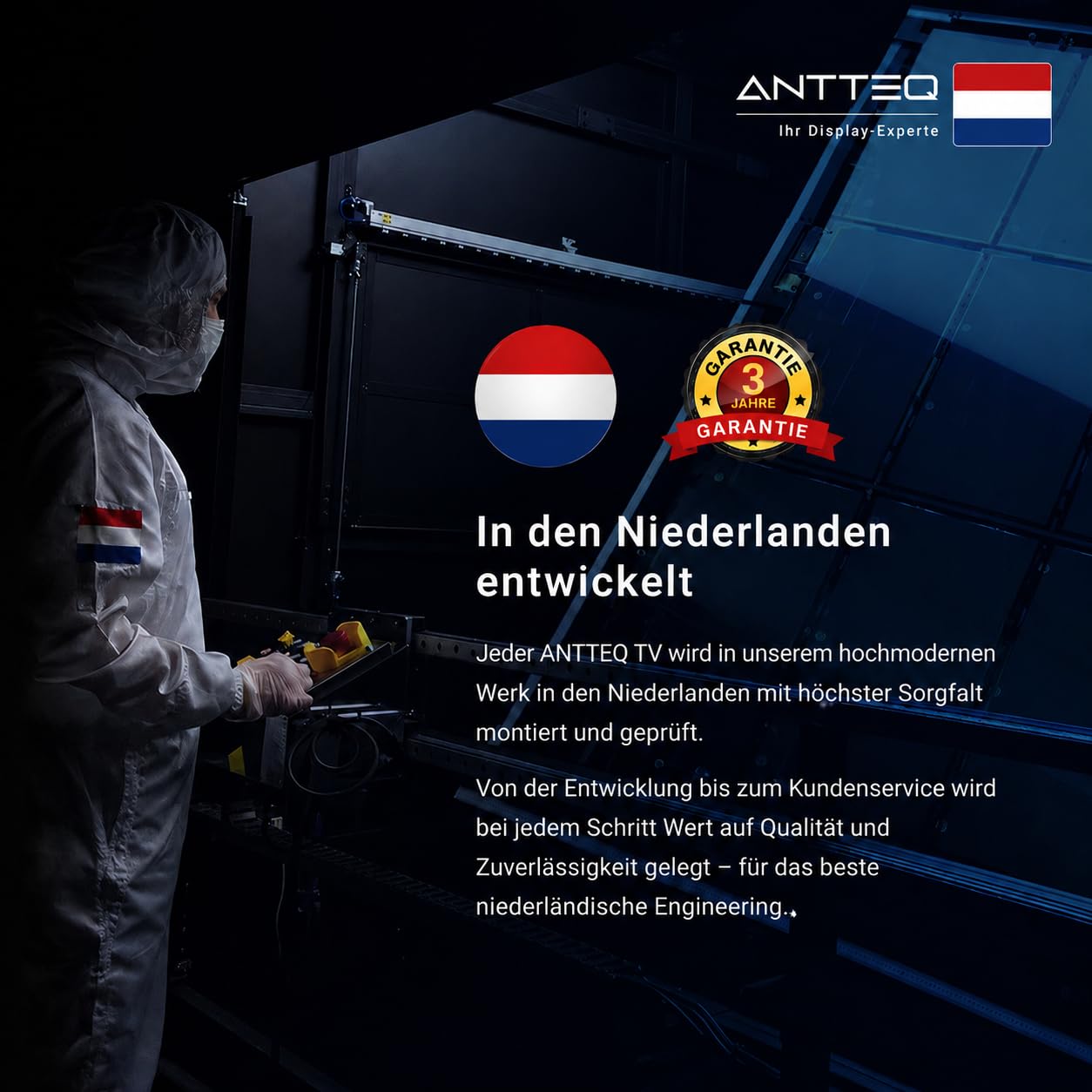 Antteq AG32H3 Smart TV 32 Zoll Bluetooth (Fernseher 80 cm) Android TV mit WLAN, Sprachassistent, Triple Tuner (DVB-C/S2/T2), Google Play Store (DAZN/Netflix/Prime Video), WiFi