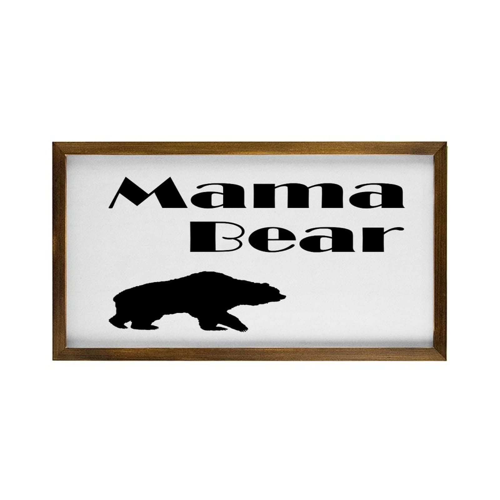 Panneau décoratif en bois rustique Mama Bear 30x56 cm