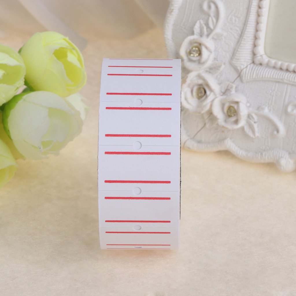White Self Adhesive Label 500pcs/set Strong Sticky Marking Decal for Shopping Mall Store Product Identity Supply