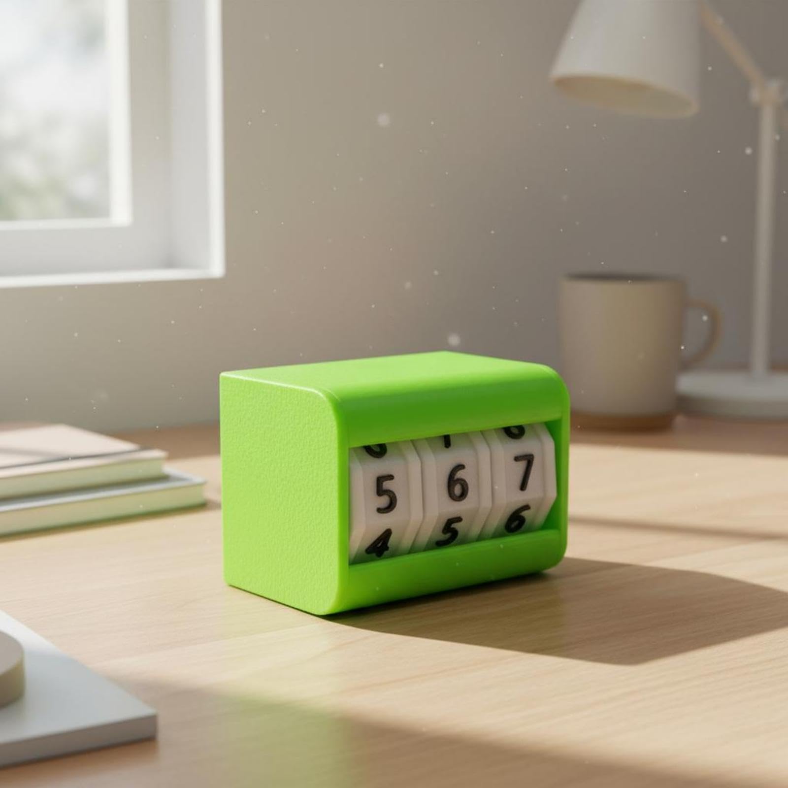 3X Desktop Timer mit Erinnerungsfunktion, Rotierenden Trommeln Und Frontanzeigefenster mit Zahlenanzeige, 5 Stück