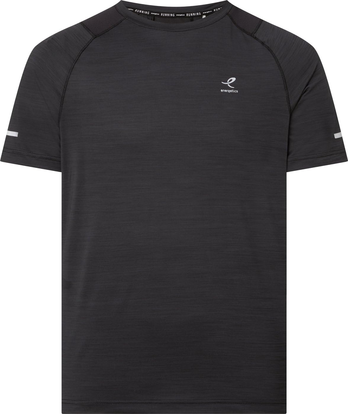 Energetics Men's Ailo T-Shirt, Melange/Black/Black, M