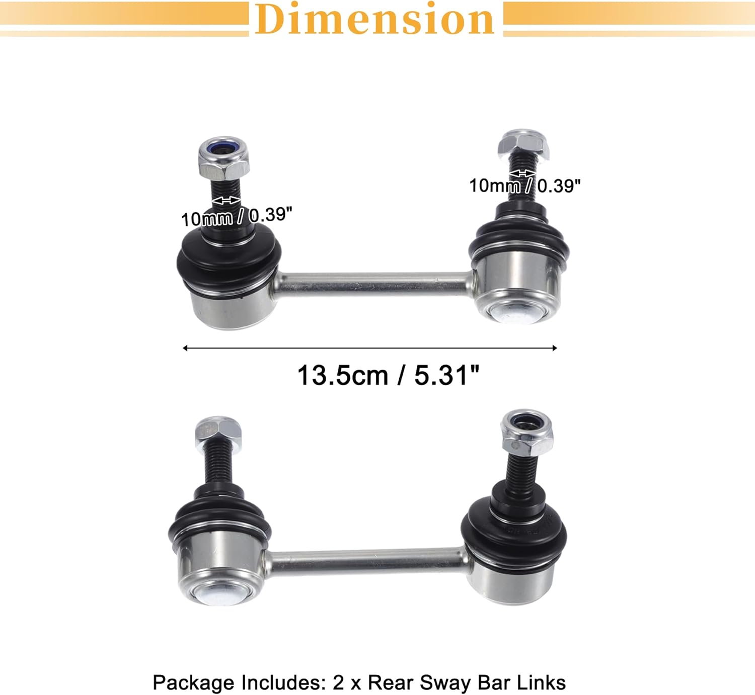 X AUTOHAUX 2pcs Rear Sway Bar Links Stabilizer Link Kit for Nissan Maxima 2009-2014 for Nissan Altima 2007-2013 Suspension Kit No.K750255/K750256