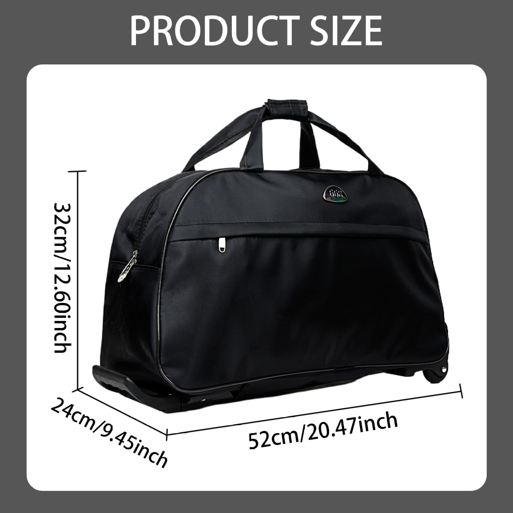 Sac de Duffle Roulant avec Roues de capacité Sac à roulettes à Roues moelleuses avec des et Manche Transport sur Les Sacs Voyage Mode en Semaine pour Femmes et Hommes,
