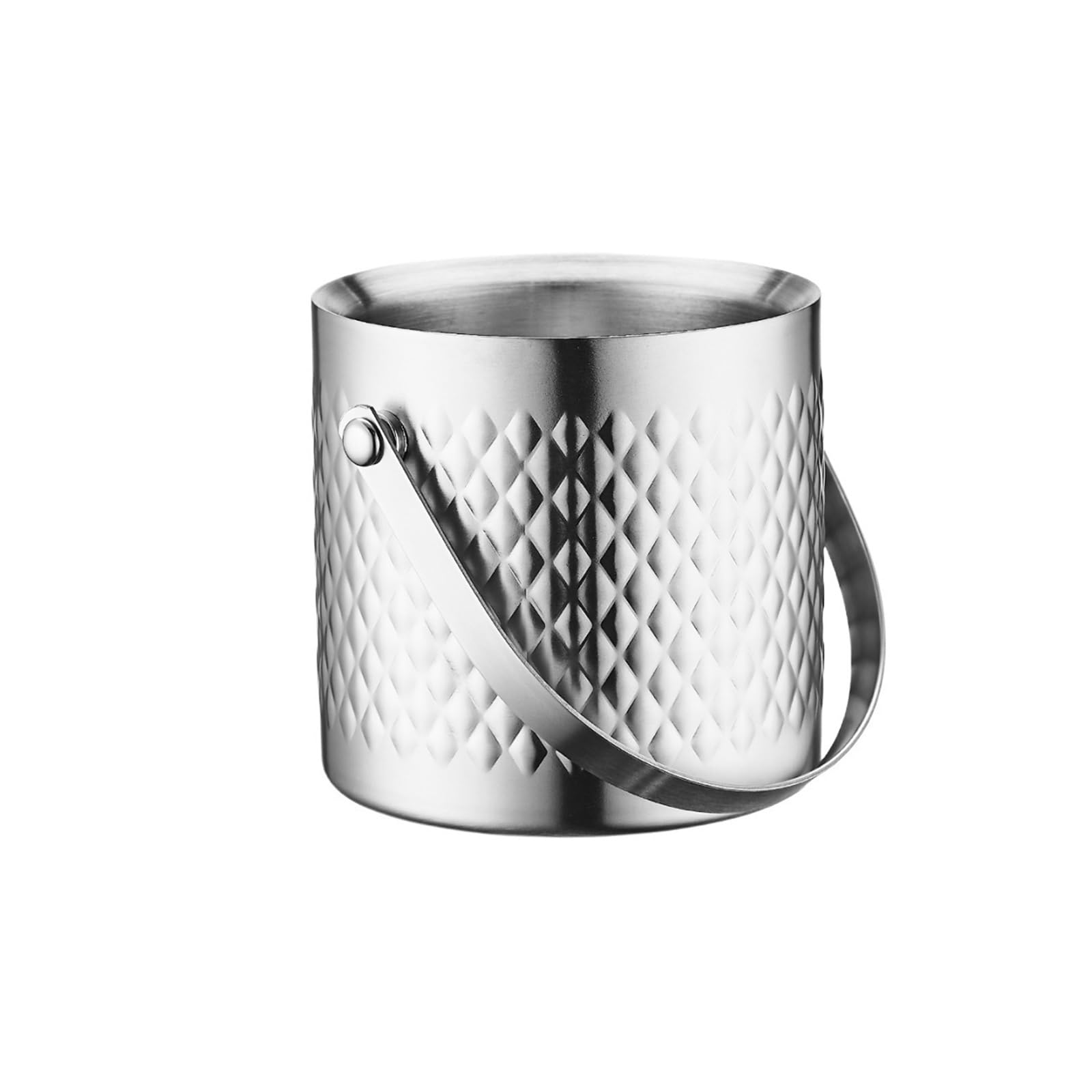 Cubo de Hielo Acero Inoxidable Doble Capa, Accesorios for Bar en casa, Fiestas, Cubo champán para Botellas de Vino o champán(Grande)
