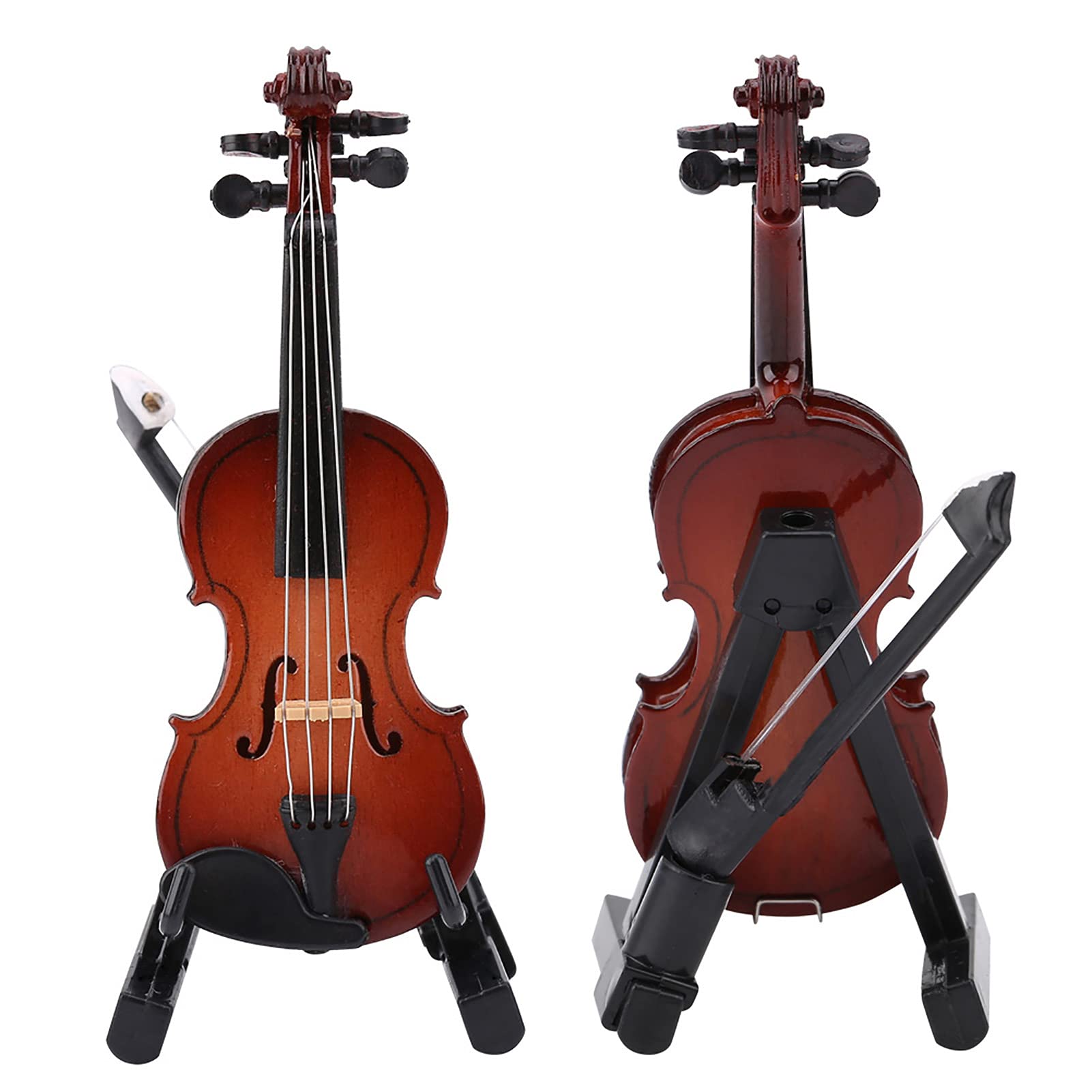 Tbest Violino Miniatura con Custodia, Modello di Violino in Miniatura con Accessori per Casa e Ufficio