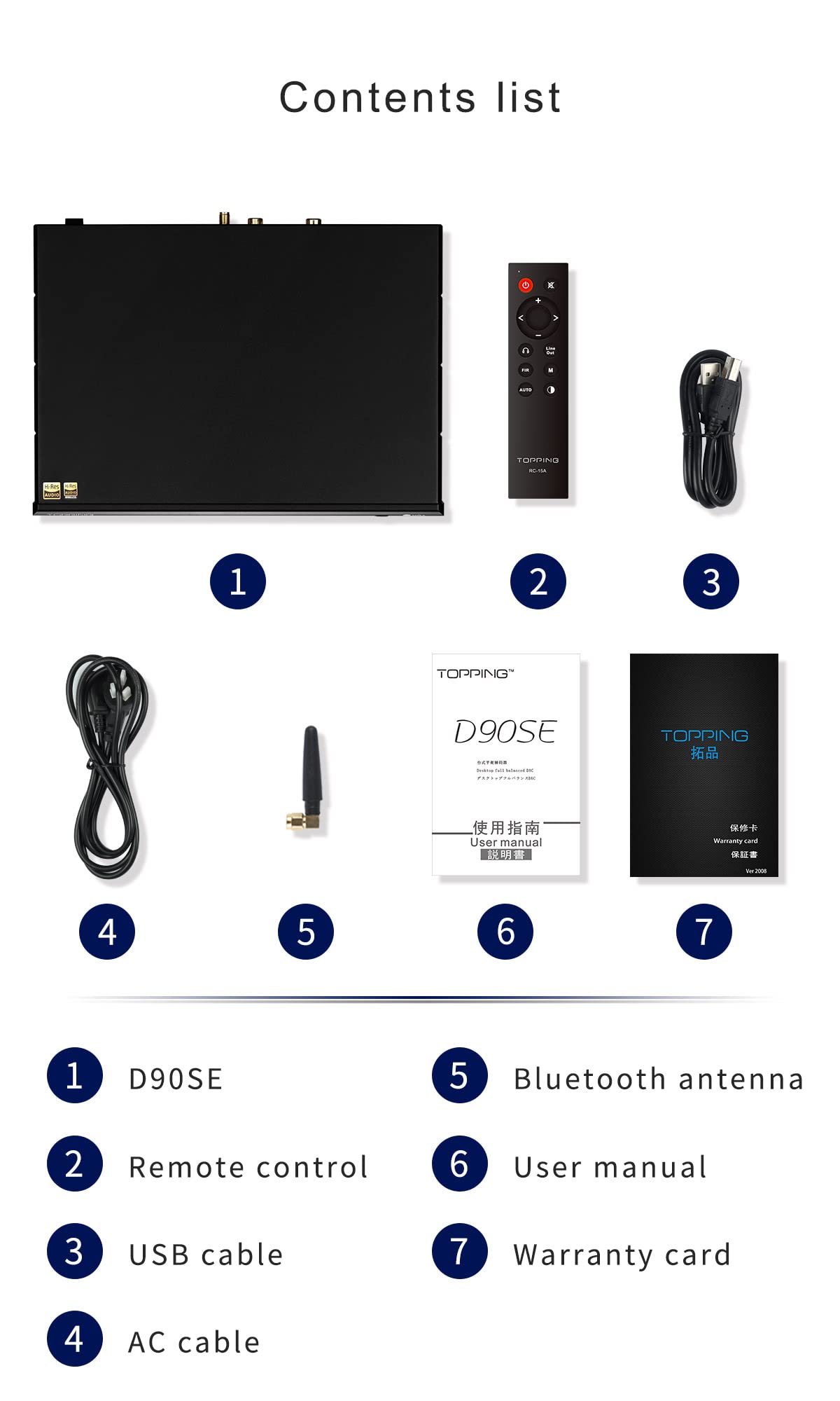 Topping D90SE MQA Full Balance HiFi DAC Bluetooth 5.0 ES9038PRO