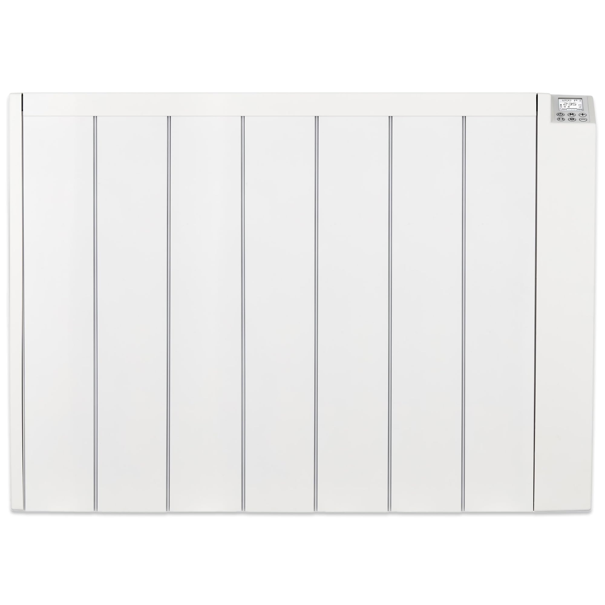 MYLEK Ceramic Panel Heater Radiator Electric with Programmable Digital Timer 2000w - Aluminium Wall Mounted Freestanding Slim White, IP24 Splashproof, LOT 20 Eco Design Energy Efficient (2000W)