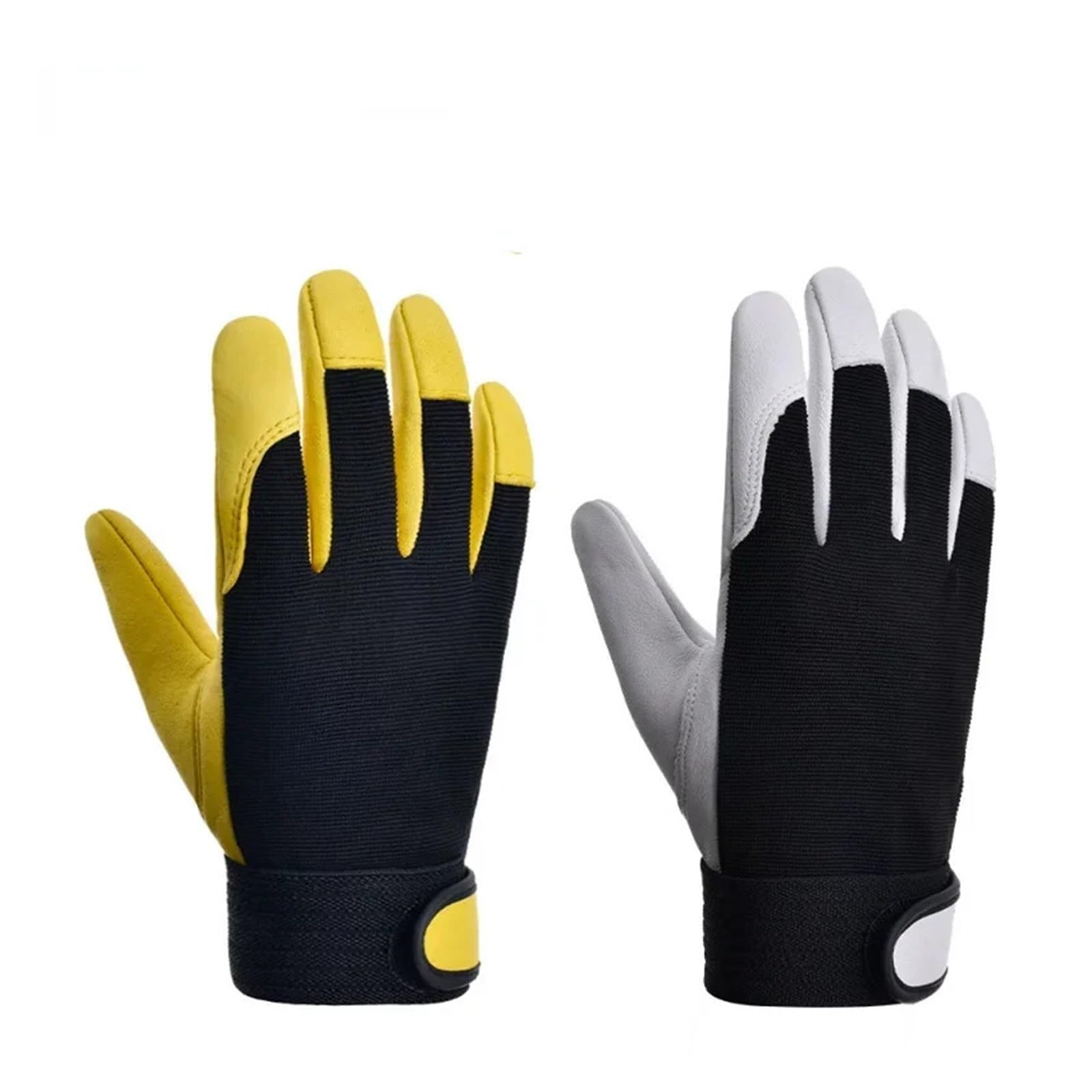 Guantes de trabajo de soldadura, Guantes de trabajo for soldar de piel de vacuno, multicolor, varios tamaños(Grijs,XXL)