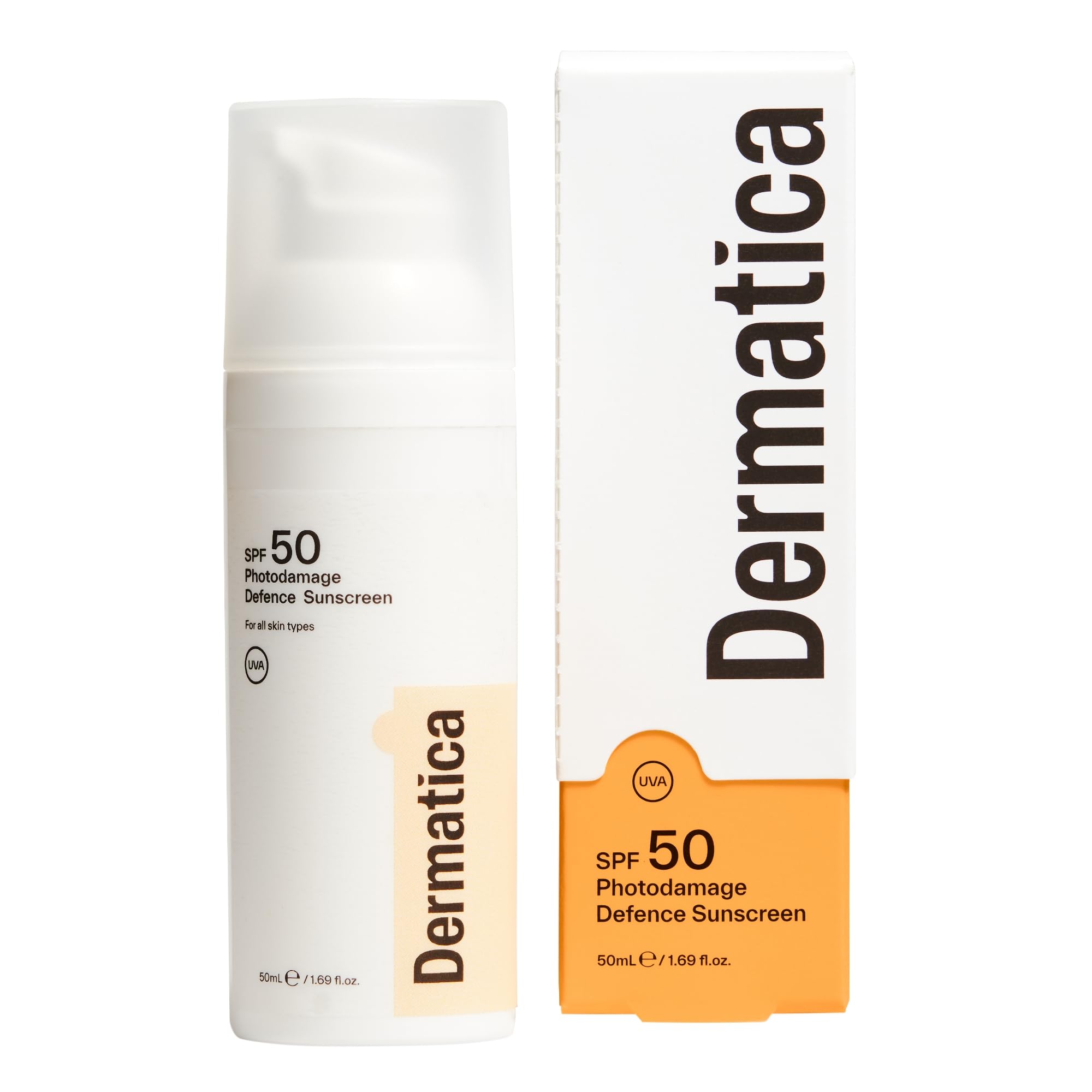 SPF 50 Photodamage Defence Sunscreen | Anti-Ageing and Anti-Wrinkle I Fast Absorbing Lightweight Cream | Fragrance Free (50ml)