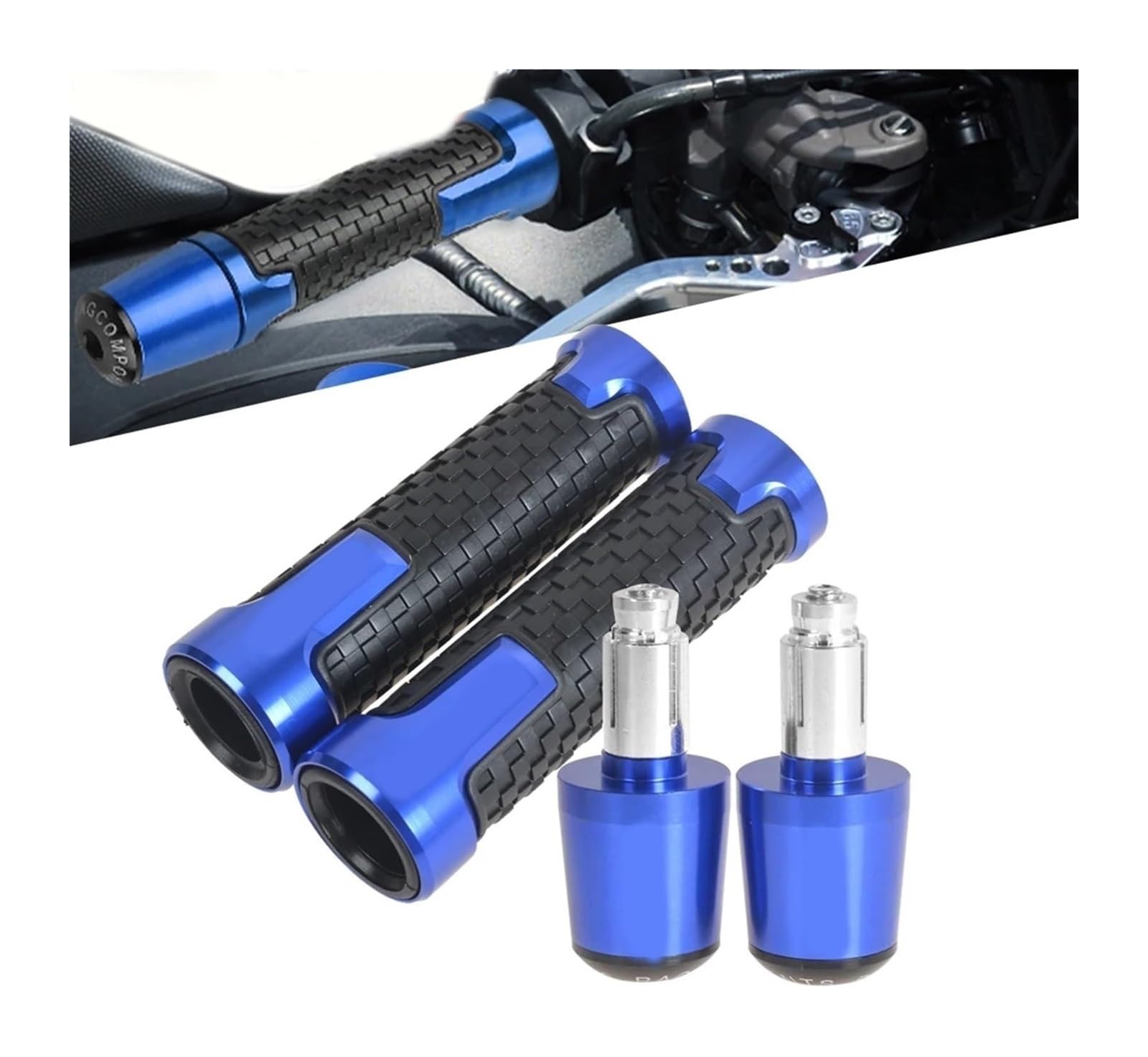 Contrappesi Manubrio Bilancieri Moto Per Y&amaha YZF R1 R3 R6 R7 2014-2017 Accessori Per Motociclette Manopole Per Manubrio Da 7/8" 22MM Tappo Terminale Per Manubrio(Gray-b)