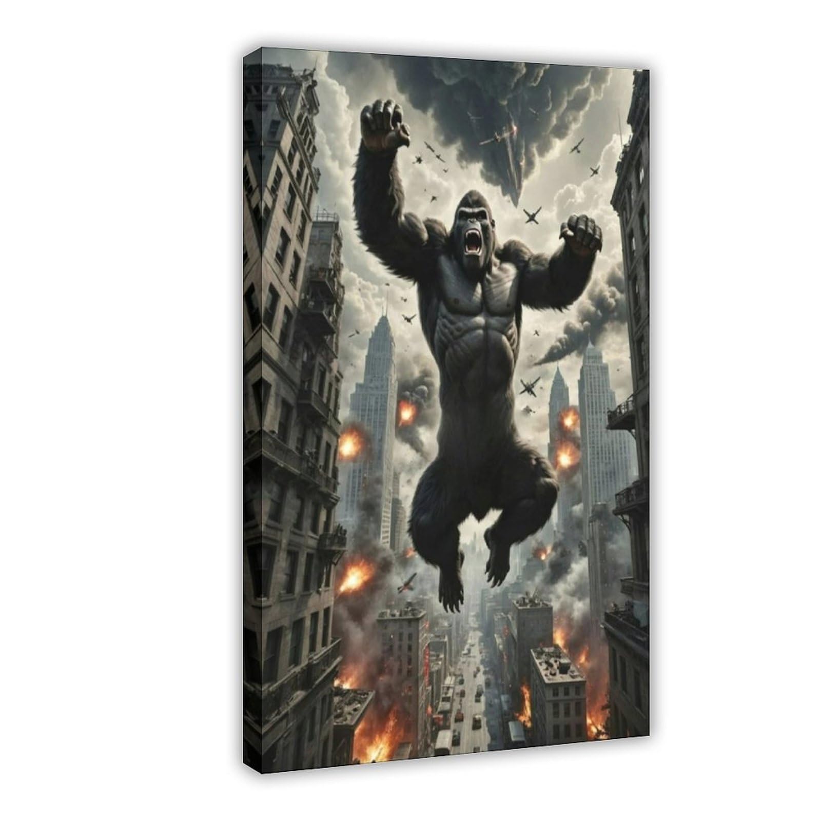 Bareronor Gorilla's Wrath Poster Canvas Poster Bedroom Decor Landscape Office Room Decor Gift 16" L X 24" W