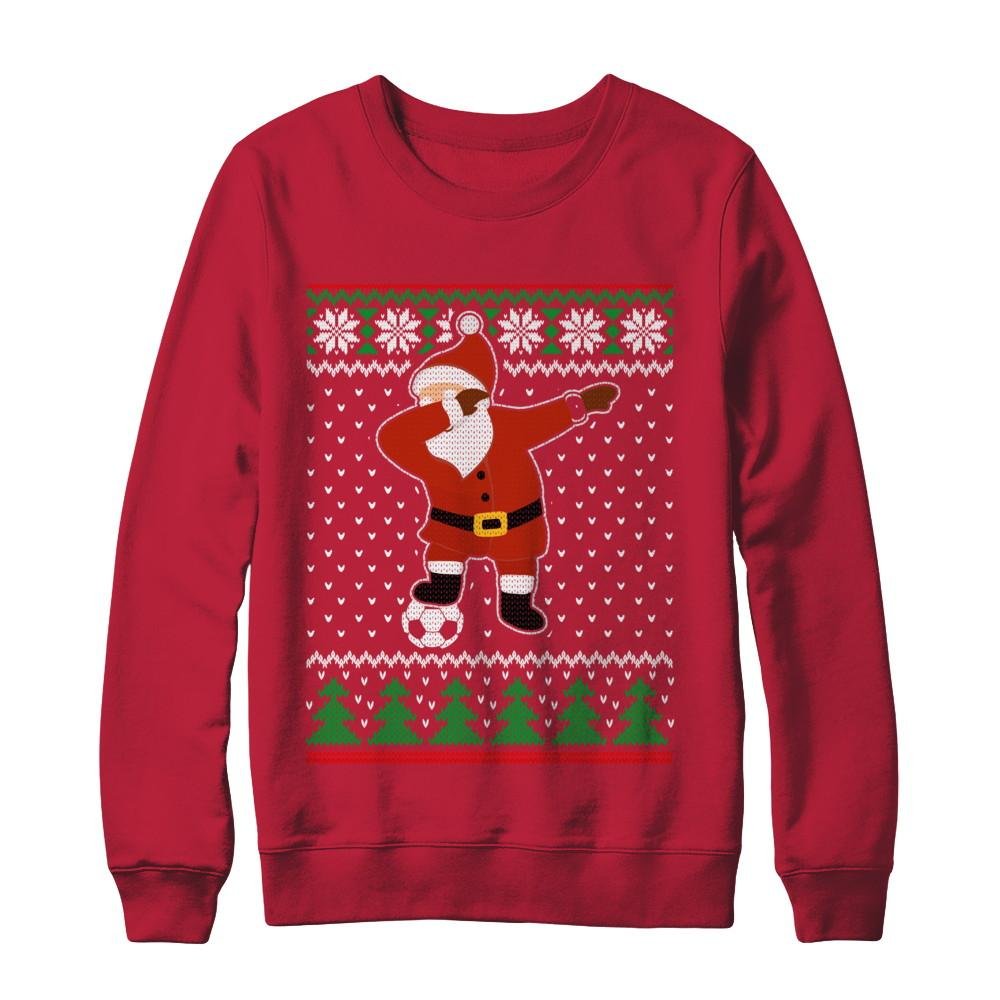 CenturyTeeDabbing Santa Soccer Ugly Sweater Christmas Shirt Sweatshirt